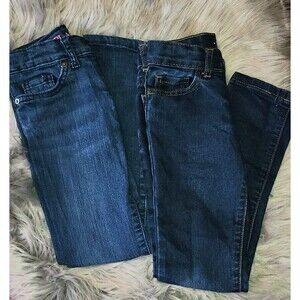 2 pair of 6x 7 slim Children's place adjustable skinny girls jeans